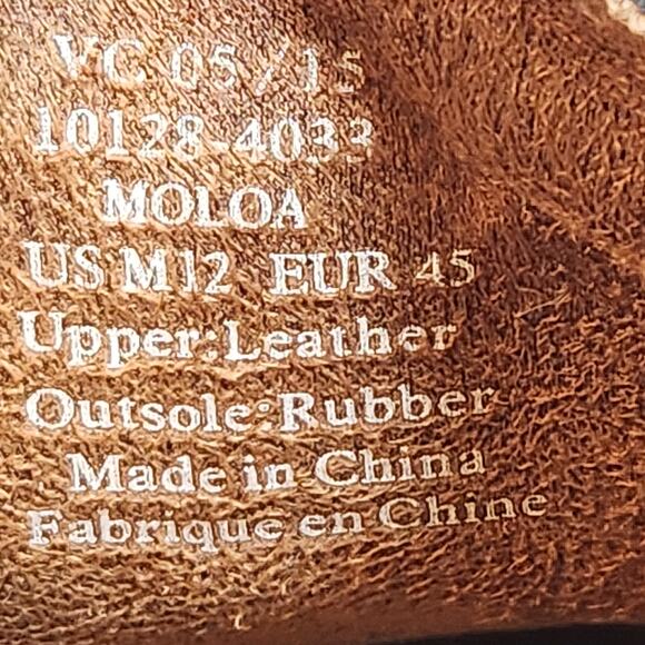 Olukai Moloa Dark Brown Leather Loafer Moc Casual Shoes Men Size 12 Slip On - Picture 6 of 9